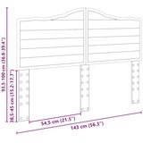 vidaXL Vzglavje z vzglavjem Črna Orehovina 140 cm Konstruiran les | Shoptok.si