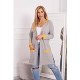 Kesi Two-tone cape with hood mustard+gray | Shoptok.si