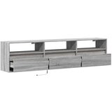vidaXL Zidni TV ormarić s LED svjetlima siva boja hrasta 180x31x45 cm | shoptok.hr