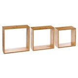 Five zidna polica kocka 3/1 15x9x15, 20x9x20, 25x9x25 cm bambus ( 181333 )