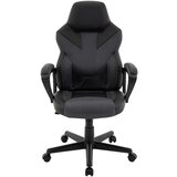 XORA GAMING STOL umetna masa, tekstil siva, črna | Shoptok.si
