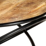  Stolić za kavu crni 60x60x40 cm od grubog masivnog drva manga | shoptok.hr