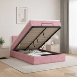  Podesivi krevet s madracem Ružičasta 120 x 200 cm Baršun | shoptok.hr