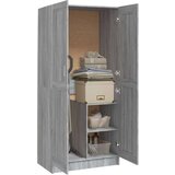 vidaXL Garderobna omara siva sonoma 82,5x51,5x180 cm inženirski les | Shoptok.si