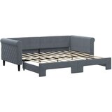  Dnevni krevet s pomoćnim ležajem bez madraca tamno siva 90x190 cm | shoptok.hr