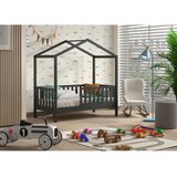 Vipack Antracitno sivi dječji krevet od masivnog bora 70x140 cm DALLAS – | shoptok.hr