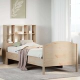 vidaXL Krevet s regalom za knjige bez madraca 100x200 cm borovina | shoptok.hr
