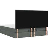  Otomanski okvir kreveta s madracima tamnosivi 200x200cm tkanine | shoptok.hr
