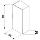 Jika H4537111763001 Cube 34,5 x 25 cm stranska omarica | Shoptok.si