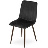 Lava stolica - crni baršun / noge od oraha x 1 | shoptok.hr
