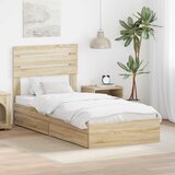 Krevet s od storage Sonoma hrast 90 x 200 cm Konstruirano drvo | shoptok.hr