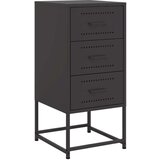 vidaXL Nočna omarica 2 kosa črna 36x39x78 cm jeklo | Shoptok.si