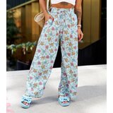 UR/CEO Blue floral wide pants Vertemate | Shoptok.si