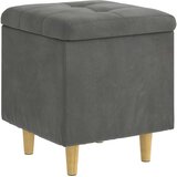  Otoman za pohranu s jastukom Tamno siva 40 x 40 x 45 cm Baršun | shoptok.hr