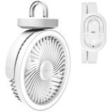  LED Punjiv stoni ventilator sa LED osvetljenjem LED/3W/5V USB 2400 mAh bela | Eponuda.com