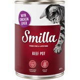 20 + 4 gratis! Smilla mokra mačja hrana 24 x 400 g - Goveji lonček - Govedina s piščančjimi jetri | shoptok.hr