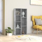 Furnova Knjižna omara betonsko siva 50x25x106 cm iverna plošča, (21932443) Cene