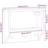 vidaXL Stenski obešalnik za plašče "SANDNES" 45x12x35 cm les borovega | Shoptok.si
