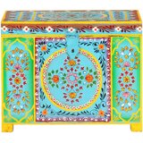 vidaXL Ročno barvana škatla 50x40x40 cm mangov les | Shoptok.si