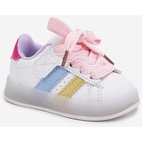 Boto Sports Shoes Kids Sneakers With Light Up Sole White-Pink Arielle | Shoptok.si