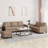 vidaXL 3-dijelni set sofa s jastucima boja cappuccina od umjetne kože | shoptok.hr