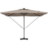  Cantilever Roma Sjenilo s LED-ima - Taupe (286 x 285 x 270 cm) - Aluminiij | shoptok.hr