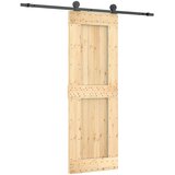 vidaXL Drsna vrata s kompletom vodil 70x210 cm trdna borovin | Shoptok.si