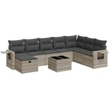  9-dijelni set vrtnih sofa od poliratana s jastucima svjetlosivi | shoptok.hr