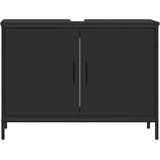 Ormarić za umivaonik crni 80 x 30 x 60 cm konstruirano drvo | shoptok.hr