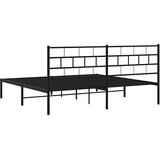  Metalni okvir za krevet s uzglavljem crni 193x203 cm | shoptok.hr