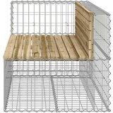  Vrtna klupa s gabionskim dizajnom 122 x 71 x 65,5 od borovine | shoptok.hr