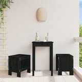  Vrtni stolci 2 kom crni 40 x 36 x 45 cm od masivne borovine | shoptok.hr