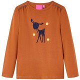  Dječja majica s dugim rukavima boja konjaka 92 | shoptok.hr