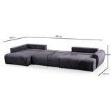 Atelier Del Sofa ugaona garnitura enjoy corner chl O3 2R anthracite | ePonuda.com