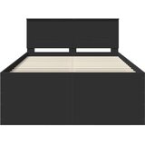 Okvir za krevet Crna 120 x 200 cm Konstruirano drvo - Crna 120 x 200 cm | shoptok.hr