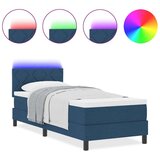 Box Spring krevet s madracem i LED tamnoplav 80x200 cm tkanina | shoptok.hr