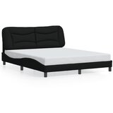  Okvir kreveta s LED-om bez madraca Hvar crni 160x200 cm od tkanine | Eponuda.ba