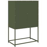 vidaXL Visoka ploča maslinasto zelena 68x39x107 cm čelik | shoptok.hr