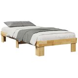 vidaXL posteljni okvir brez vzmetnice 90x200 cm masivni les hrast | Shoptok.si