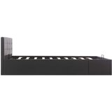  Hidraulični okvir za krevet od umjetne kože crni 160 x 200 cm | shoptok.hr