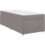  Konstrukcija postelje z vzmetnico Taupe 100 x 200 cm blago | Shoptok.si