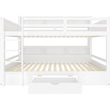 Lumor Postelja na dveh nadstropjih za otroke 2x90x200 cm - z enim predalom in predali - bela, (22156135) Cene