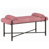  Klupa s gumbima i jastučićima Ružičasta 110 x 40 x 46 cm Baršun | Eponuda.com