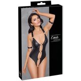 Cottelli Bondage - sijoča odprta mrežasta bodi s prstani (črna) - L | Shoptok.si