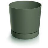 Microcer Saksija Tubo P 20 cm sa podmetačem - oliva zelena 2411U | Eponuda.com