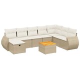  9-dijelni set vrtnih sofa s jastucima bež od poliratana | shoptok.hr