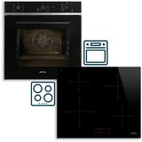 Smeg ugradbeni set ploča SI4642D + pećnica SF64M3TB (SET 17) u