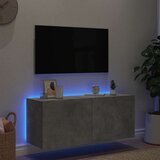 vidaXL Stenska TV omarica z LED lučkami betonsko siva 100x35x41 cm | Shoptok.si