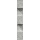 Pregrada regal za knjige 5 razina sivi 70x24x161 cm drveni | shoptok.hr