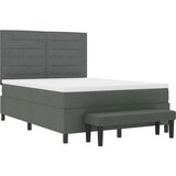 Box Spring Postelja z Vzmetnico in Klubsko Mizo Temno Siva 140x200 cm Tkanina, (22080775) | Shoptok.si